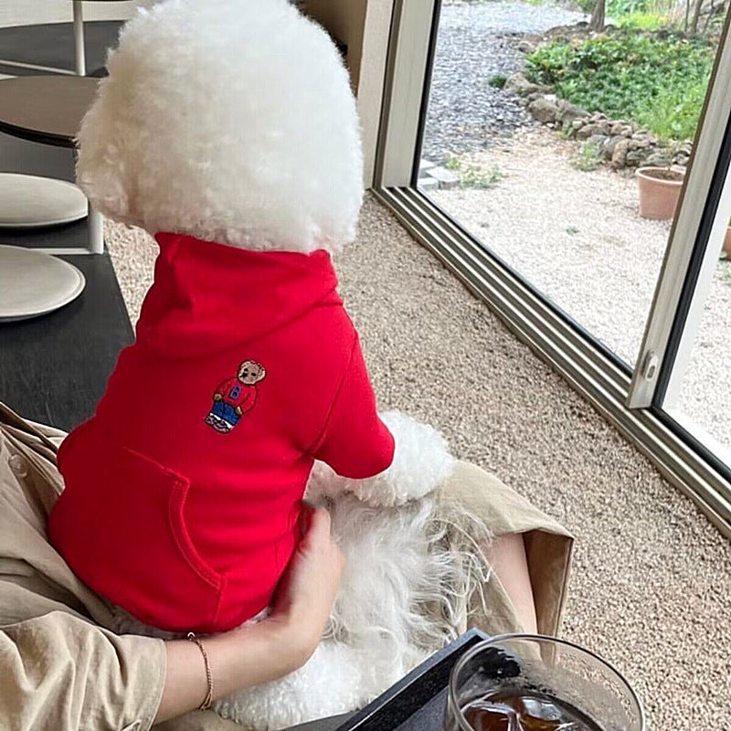 Dog Clothes Cartoon Bear Satchel Sweater