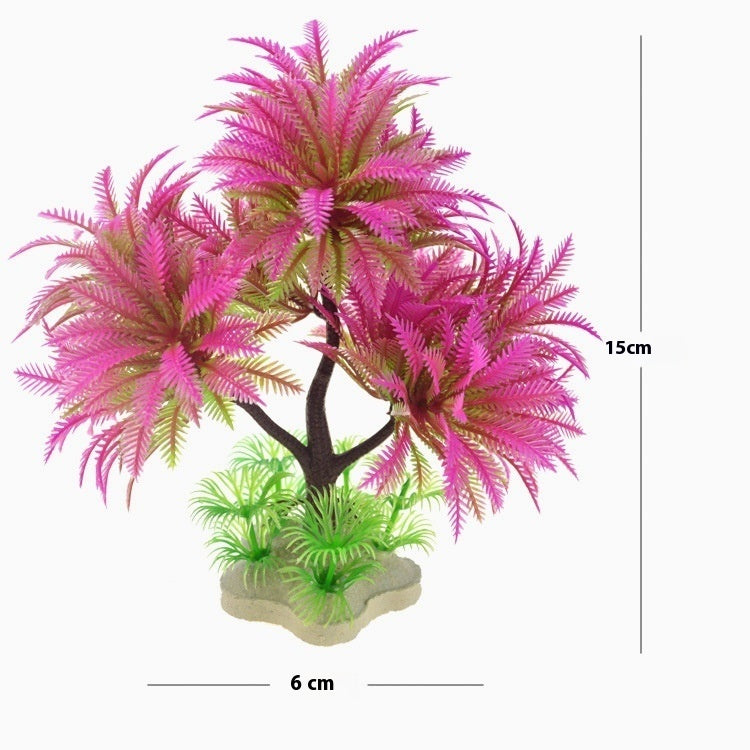 Fish Tank Landscape Artificial Water Grass Tree Landscape Simulation Aquarium Decorative Plastic Plant