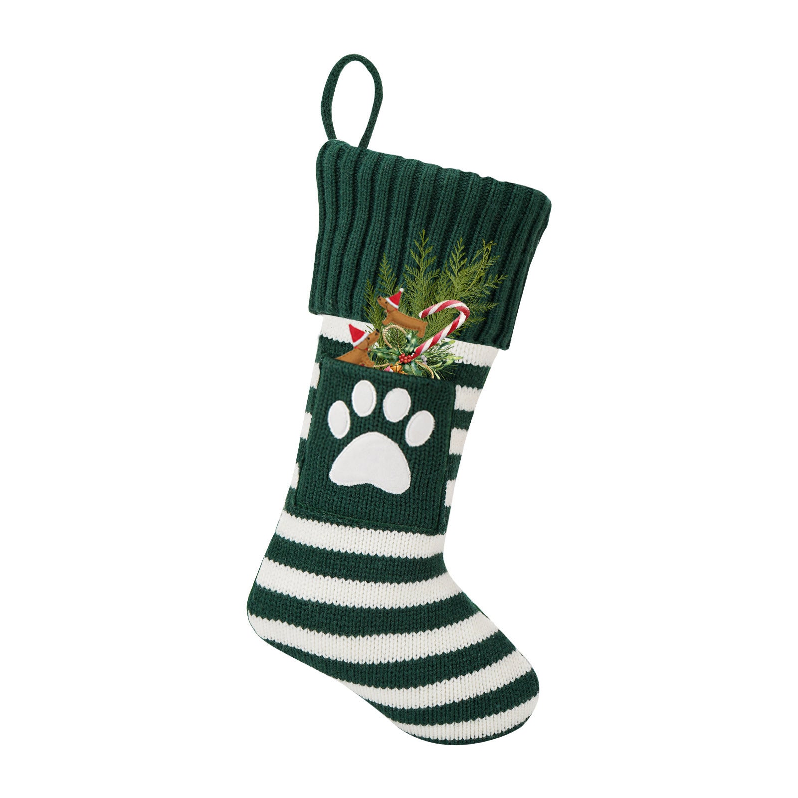Christmas Cat And Dog Socks Gift Bag