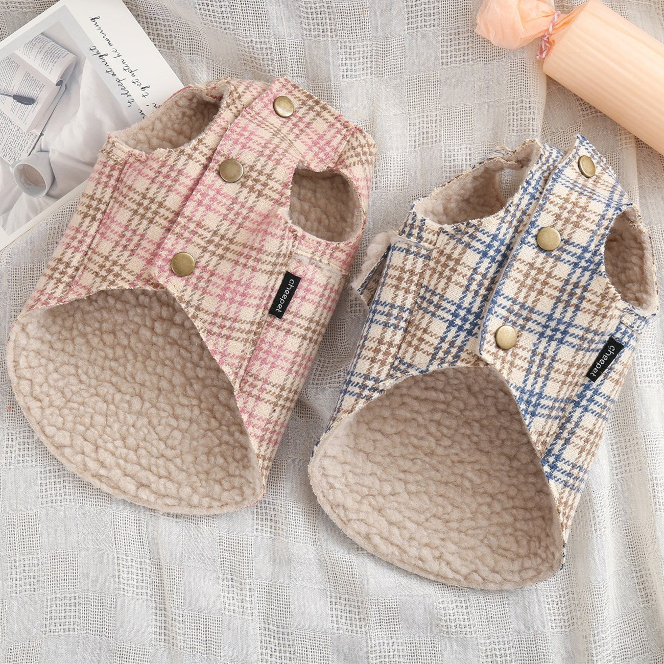 Vest Clothes Plus Velvet Warm Vest Small Dogs Cats Dogs Cotton-padded Clothes