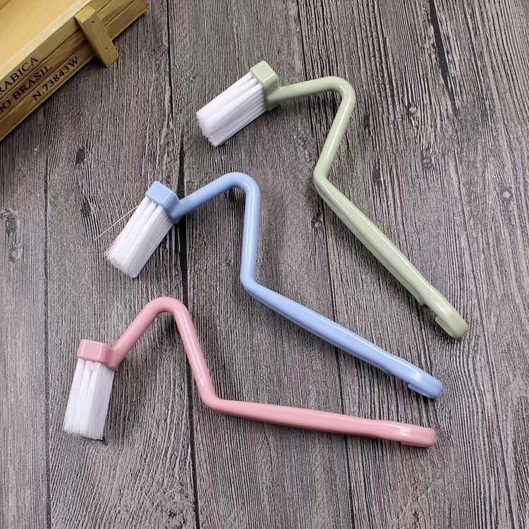 Toilet V-shaped Plastic Side Bending Brush