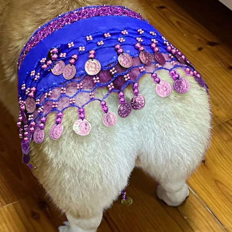 Corgi Belly Dance Fart Chain Sequined Waist Chain
