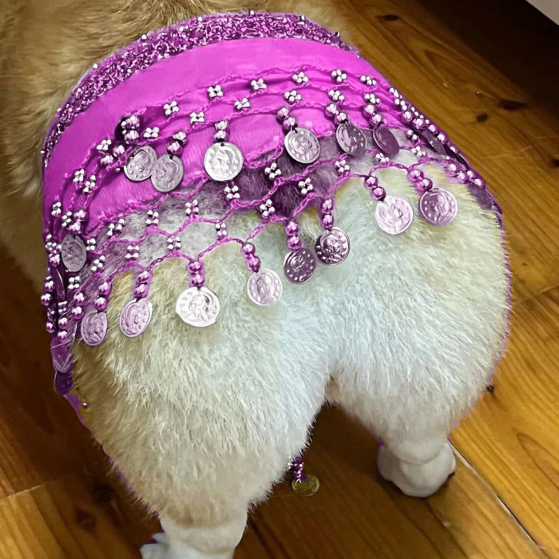 Corgi Belly Dance Fart Chain Sequined Waist Chain