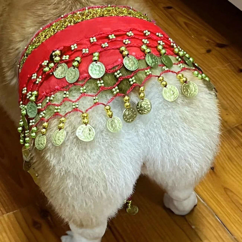 Corgi Belly Dance Fart Chain Sequined Waist Chain