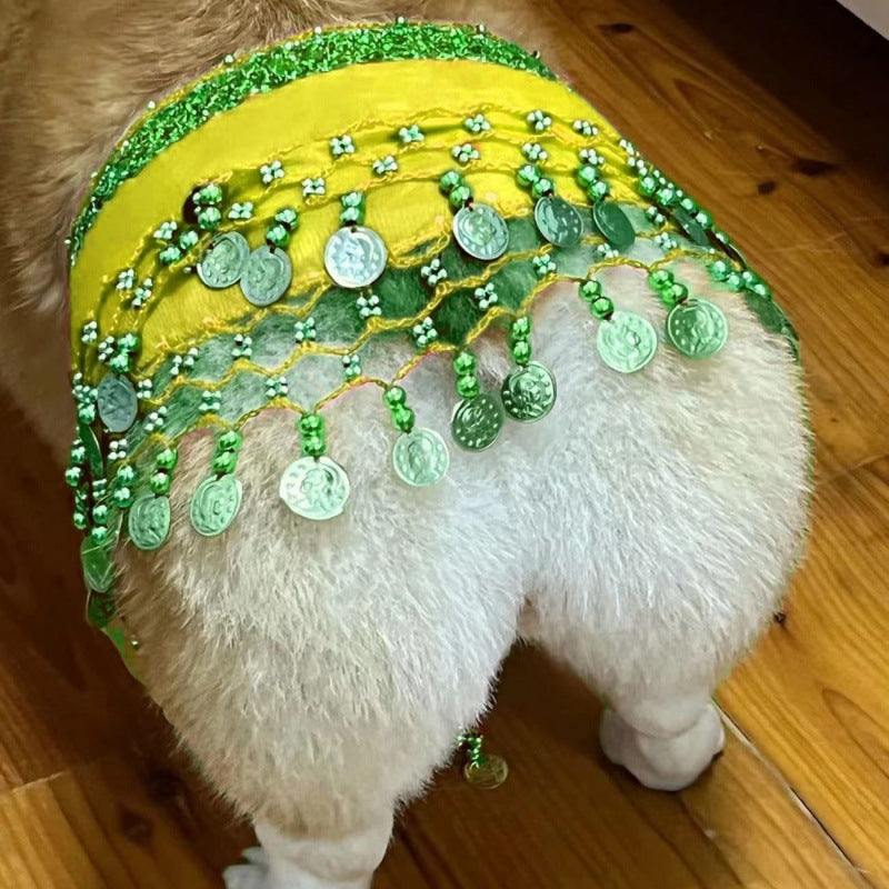 Corgi Belly Dance Fart Chain Sequined Waist Chain
