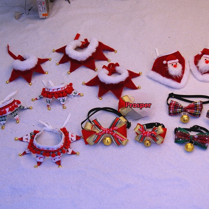 Pet Christmas Holiday Dress Up Dog Cat Scarf Butterfly Bow Tie