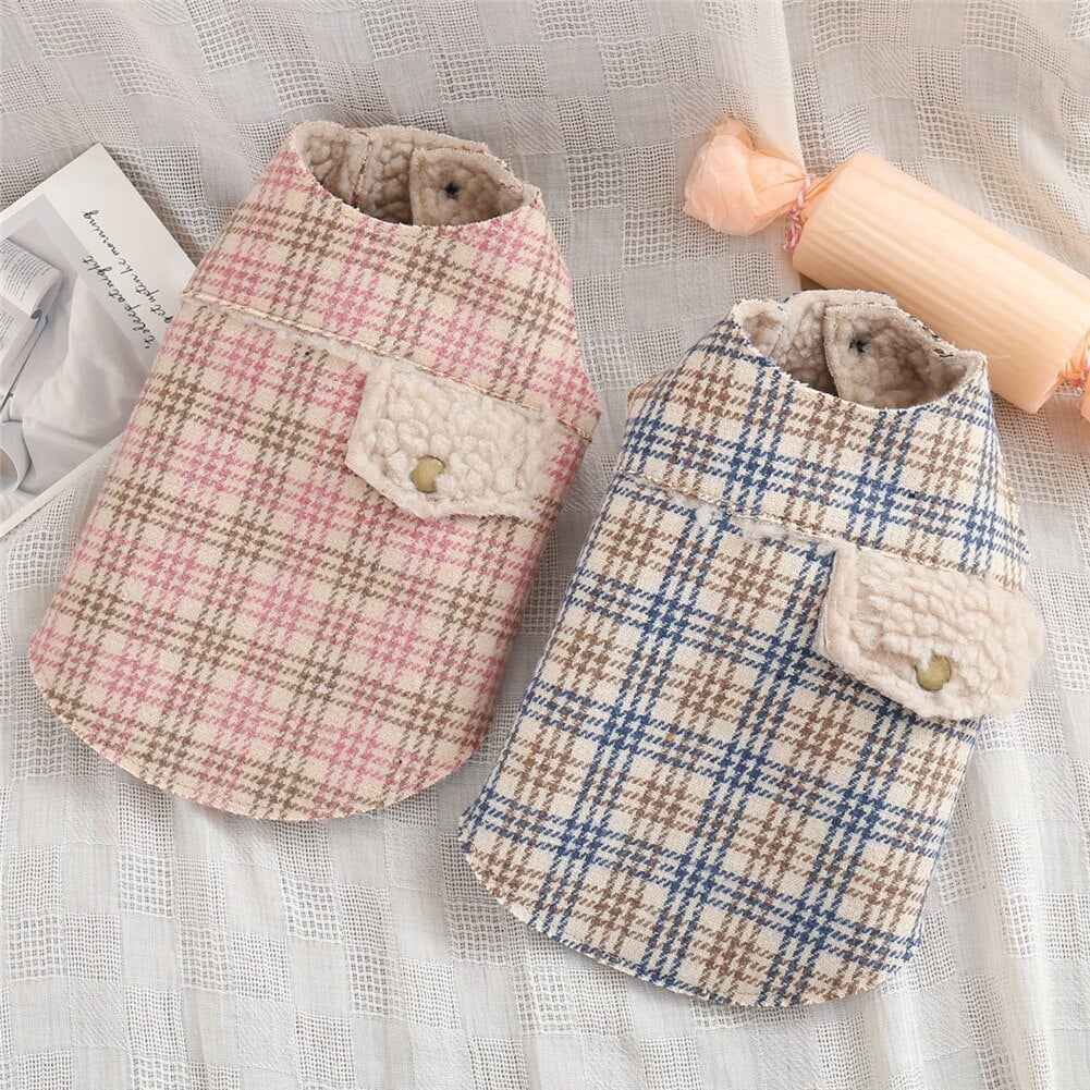 Vest Clothes Plus Velvet Warm Vest Small Dogs Cats Dogs Cotton-padded Clothes