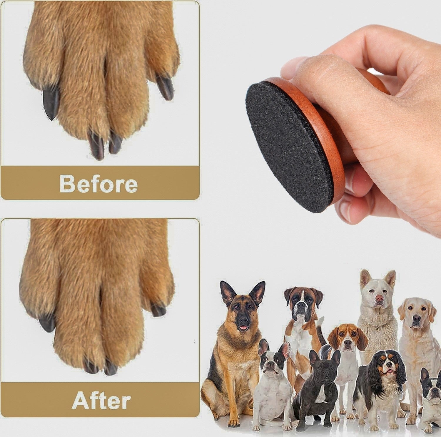 Wooden Dog Claw Grinding Removable Pet Nail Repair Board