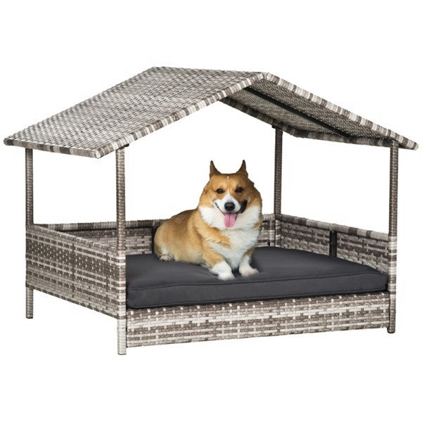 Dog Bed Rattan Pet Sofa Dog Tent